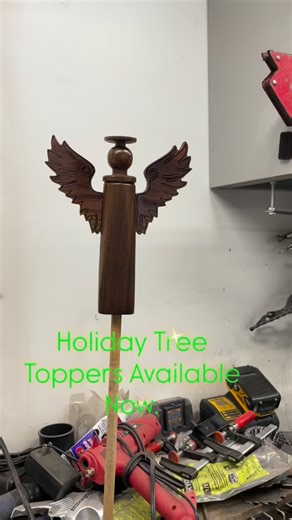 Walnut, maple, and cherry woods available. Custom orders accepted for Christmas delivery until December 10th. D.M. for sizes and pricing. #twistedtreesdesign #angel #treetopper #holidays #christmas #christmastree #christmastime #gifts #giftideas #handmade #art #fun #montana #helena #madeinmontana #wood #walnut #maple #cherry | Twisted Trees Design