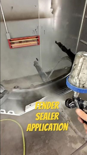 Car Fender Spraying Sealer #youtubeshorts #automobile #carbody #asmr #pov #painting #carpaint #fyp