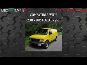 How To Replace A Ford E-250 Key Fob Battery 1999 - 2016