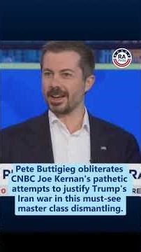 LIVID Buttigieg DESTROYS Joe Kernen's Iran War Excuses Live on CNBC #Buttigieg #IranWar #CNBC
