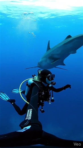 Giant Shark Swims Nearby 🦈 | Incredible Close Encounter! #scubadiving #shark #underwater #sharks