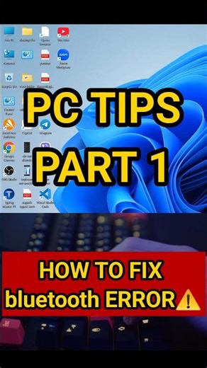 pc tips part 1: how to fix bluetooth error⚠️ #viralsshorts #windows #computereducation #computertips