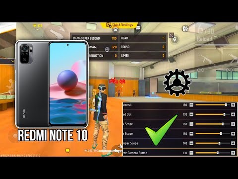 Redmi Note 10 free fire sensitivity setting ⚙️ | Redmi Note 10 free fire headshot setting ⚙️
