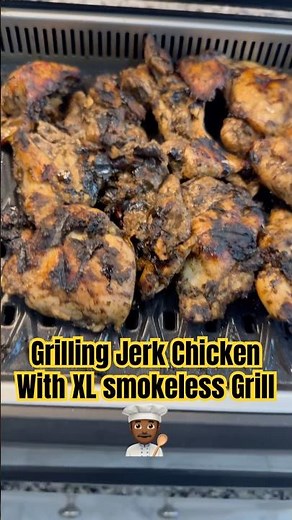 First time using the Power XL smokeless grill #jerkchicken