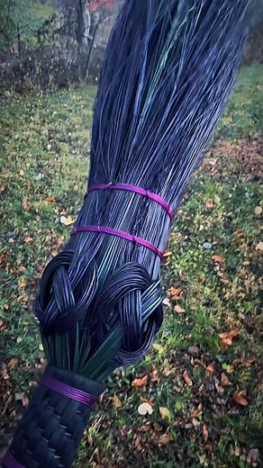 A custom knotted besom. May it always serve you well. #witchyaesthetic #broomsquire #handmadewithlove #WitchBroom #witchlife #brooms #witchybusiness #witch #witchy #witches | Three Moon Brooms