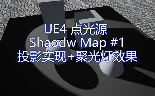 [UE4] [表面材质渲染] 点光源Shadow Map #1 透视矩阵&聚光灯效果实现