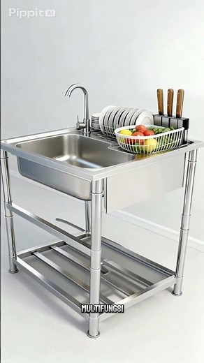 Wastafel Portable Stainless 304 Murah & Kuat! Cocok untuk Dapur Minimalis & Usaha