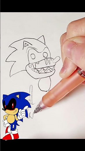 How to draw Sonic. EXE