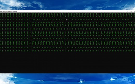 cmd代码雨黑客帝国特效高级玩法
