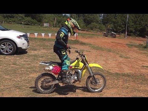 kids getting a new dirt bike. dirt bike talk while we go to the track