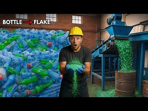 How Millions of Plastic Bottles Become PET Flakes | Recycling Factory Process