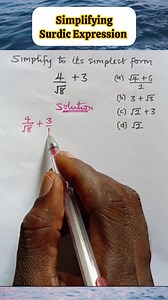 25K views · 730 reactions | Simplifying Surdic Expression #educational #mathematics #student #surds | Table of Knowledge TV | Facebook