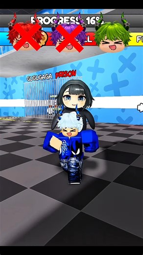GUGU GAGA Penguin Prison Run! (Obby) #roblox #shorts