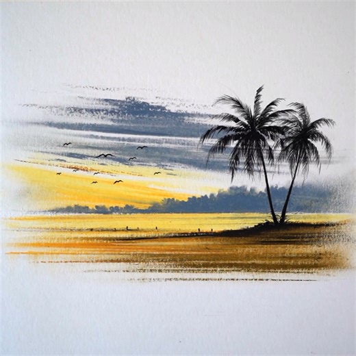 80K views · 2.3K reactions | Beautiful drawing of a sunset scenery using oil pastels | Morning Drizzle | Facebook