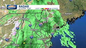 Rain for many(some mixing and change to snow in the mountains) and a slight chance of a rumble far south through 6/6:30pm. Some wind gusts over 30-35mph too! | WMUR Weather Updates