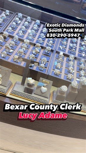 Hear it straight from Lucy Adame, Bexar County Clerk, as she shares her experience with Exotic Diamonds 💎 When it comes to wedding rings and bridal sets, trust only the best jeweler in the city. Quality. Craftsmanship. Trust. Exotic Diamonds 📍 South Park Mall 📲 830-290-5947 Trusted by the best. Chosen for life. 💍✨ Exotic Diamonds — where love begins #ExoticDiamonds #SouthParkMall #SanAntonioJeweler #WeddingRings #BridalSet DiamondExperts LuxuryJewelry TrustedJeweler BestInTheCity EngagementR