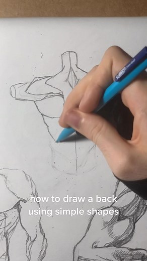 How to Draw a Back Using Simple Shapes