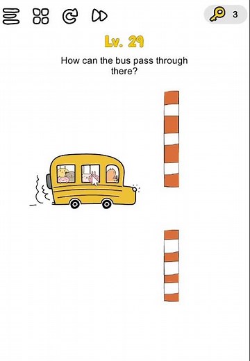 How can the bus pass through there level 29 Brain Test Game #gameplay #gaming #game