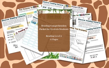 Reading Comprehension Packet Reading Grade Level 2-Dyslexia Based