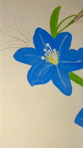 How To Paint Lily/Acrylic Painting for beginners #shorts #painting #ytshorts