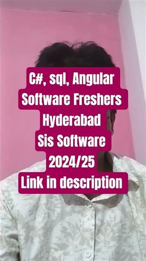 #.Net Trainee Developer Job | SIS Software India | Freshers 2024/2025 Apply Now