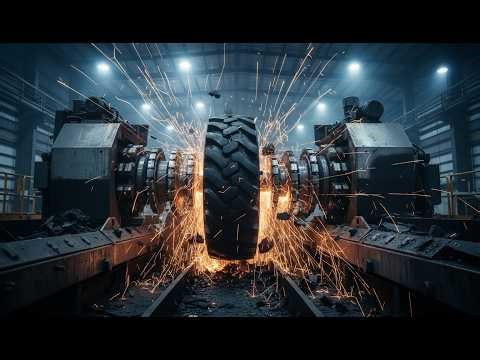 Inside a Mega Tire Shredding Plant – Turning Old Tires Into New Products (Full Process)