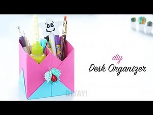 DIY DESK ORGANIZATION IDEA | Desk Organizer | Desk Decor