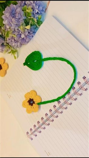 How to Crochet a Sunflower Bookmark ll #diy #shorts #viral #flowers