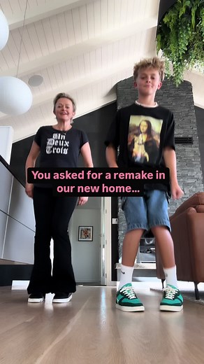 Mother and Son Dance Shuffle Challenge