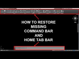 HOW TO RESTORE COMMAND BAR AND HOME TAB BAR