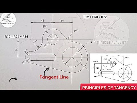 How to Draw Circles and line using Principles of TANGENCY in technical drawing.