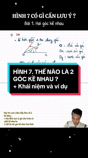 Hai góc kề nhau trong hình học lớp 7