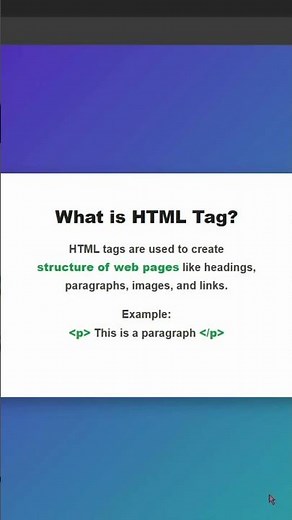HTML Tags Basics You Must Know! 📌