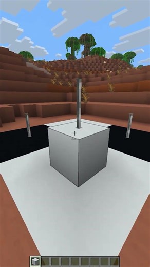 Iron bar illusion! #minecraft #shorts #illusion #gaming