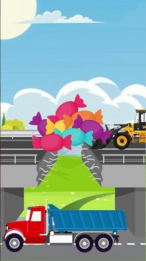 DUMPING TRUCK LOADING CANDY