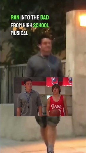 They randomly saw the dad from High School Musical on the street 😂