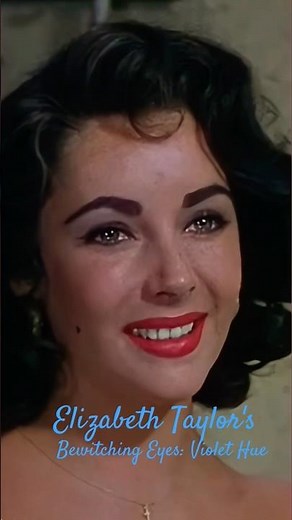 Elizabeth Taylor's Bewitching Eyes: Violet Hue / iconic superstar #nostalgia #50s #moviestar