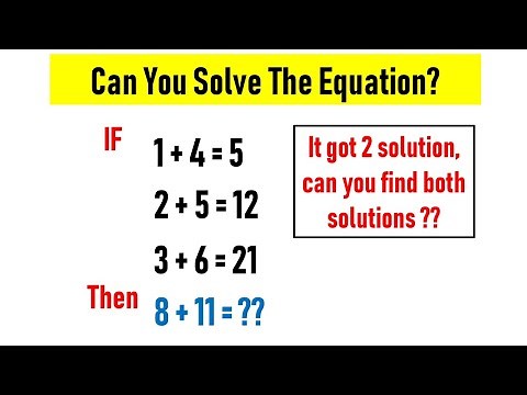 If 1 + 4 = 5, 2 + 5 = 12, 3 + 6 = 21, Then 8 + 11 = ?? || Maths Puzzle