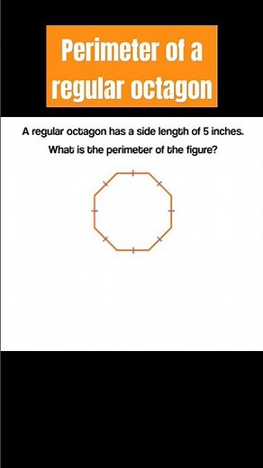 Finding the perimeter of a regular octagon #math