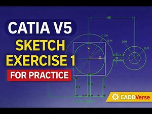 CATIA V5 Sketch Exercise 1 | Sketcher Practice #catiav5 #catiatutorial