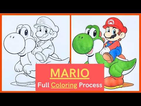 Mario Coloring Page | Relaxing Art