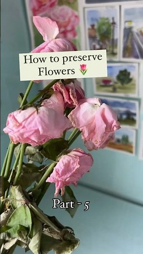 How to preserve real flowers 🌷 | Drying flowers in seconds 😉 #diy #arthacks #flowerpressing