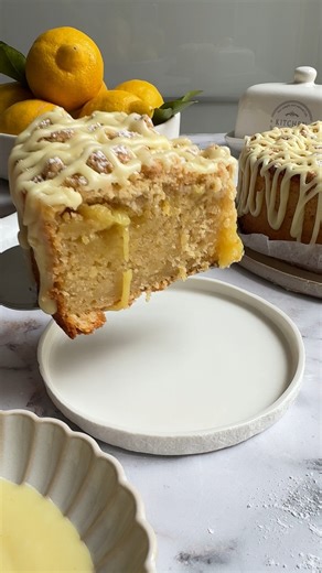 2.6K views · 35 reactions | This vegan lemon curd crumb cake has a tender moist crumb with homemade eggless lemon curd, buttery lemon crumble and zingy lemon glaze. This is the perfect cake for lemon lovers!  Visit: https://addictedtodates.com/vegan-lemon-curd-crumb-cake OR Comment “RECIPE” below and I’ll send you the link directly. #vegancake #veganbaking #LemonDesserts | Addicted to Dates | Facebook