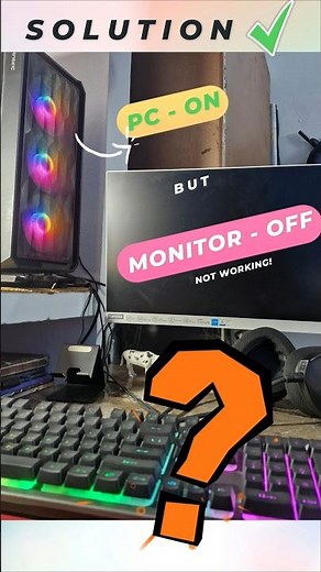 CPU ON but Monitor not working : Solution.