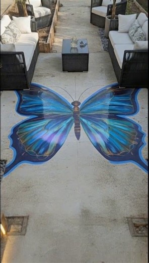 Outdoors Buttefly Design Flooring