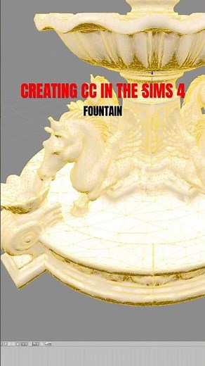 CREATING SIMS 4 CC PT 11 | Fountain | #sims4cc | Blender