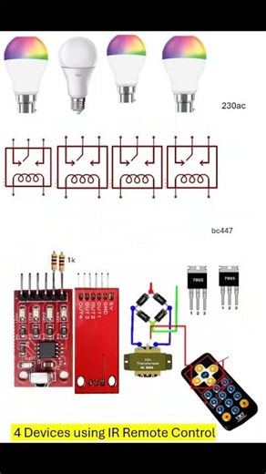 4 Devices using IR Remote Control#electronic