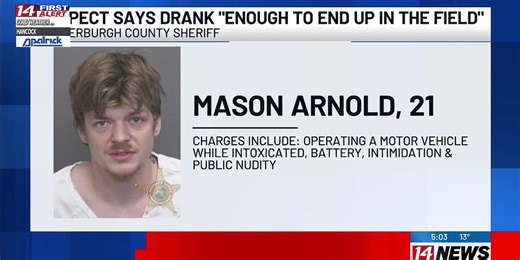 Suspect told deputies he drank “Enough to end up in the field” before DUI arrest