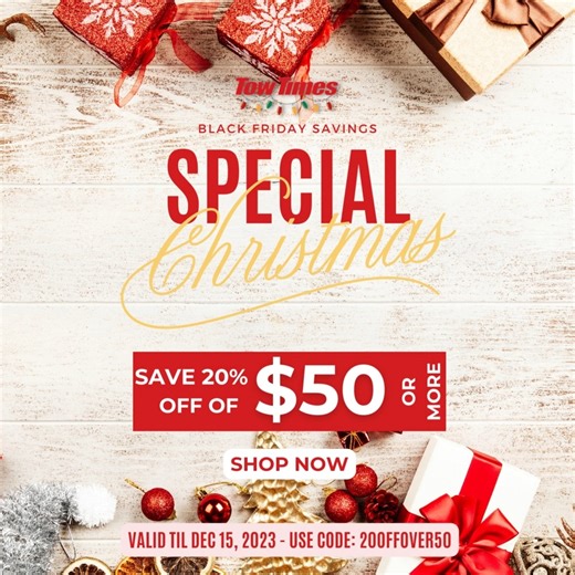 Black Friday is here! Get into savings with TowTimes - Save 20% off of $50 or more! Use Code:20offover50 *Offer valid until December 15, 2023. Items to arrive by Christmas for orders delivering in the continental U.S.* CLICK HERE to shop now: https://towtimes.com/shop/ | Tow Times Magazine | Facebook