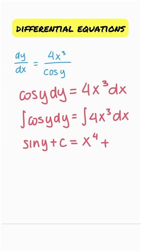 How to Solve Differential Equations #maths #apcalc